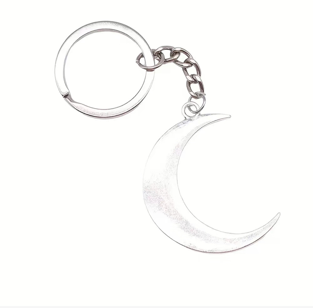 3/$25 Moon Celestial Stainless Steel Keychain NEW